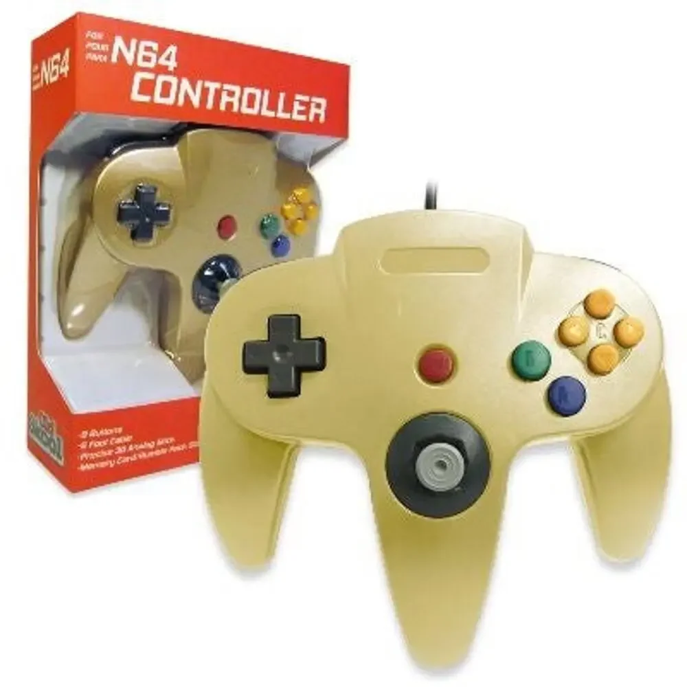 2 N64 Controllers - Gold & Yellow (NEW) - Nintendo64 - Nintendo - Old Skool